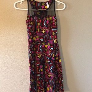 Skater dress with mesh